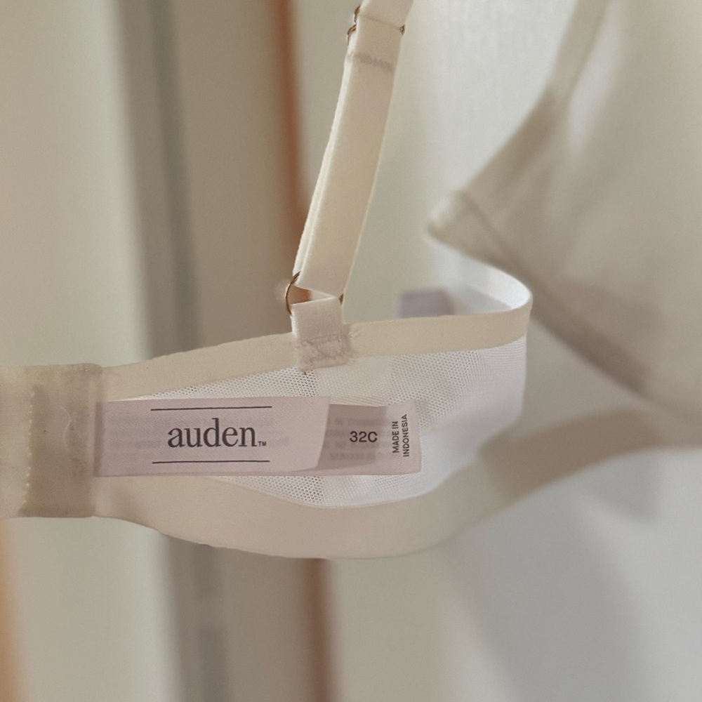 NWT Auden Sheer Mesh Unlined Demi Underwire Bra in White Size 32C - Picture 6 of 10